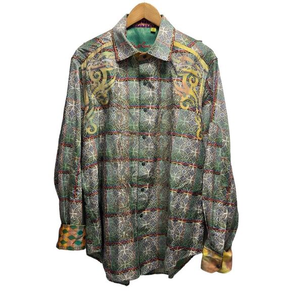 Robert Graham Limited Edition Mens Sz XL Classic Fit Geometric Embroidered Shirt - Picture 1 of 6